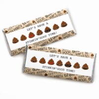 Big Dot of Happiness Party 'Til You're Pooped Candy Bar Wrapper Poop Emoji Party Favors 24 Ct