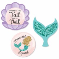 Big Dot of Happiness Trading The Tail For A Veil - DIY Shaped Mermaid Party Cut-Outs - 24 Ct