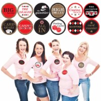 Big Dot of Happiness Las Vegas - Casino Party Funny Name Tags - Party Badges Sticker 12 Ct