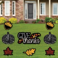 Big Dot of Happiness Give Thanks - Outdoor Lawn Decorations - Thanksgiving Yard Signs 8 Ct