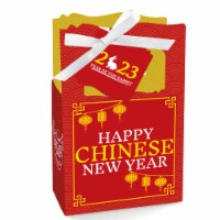 Big Dot of Happiness Chinese New Year - 2023 Year of The Rabbit Party Gift Boxes - 12 Count