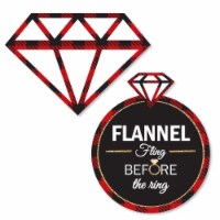 Big Dot of Happiness Flannel Fling Before the Ring - Shaped Bachelorette Party Cut-Outs 24 Ct