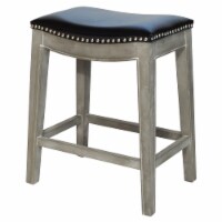 Elmo Bonded Leather Counter Stool - Black