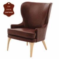 Bjorn Top Grain Leather Accent Chair - Garrett Brown