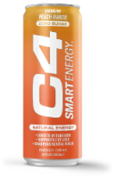 C4 Smart Energy Sparkling Peach Mango Energy Drink Perspective: Main