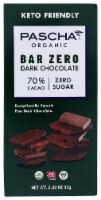 Pascha Organic Bar Zero 70% Cacao Dark Chocolate Bar