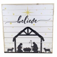 Christmas Believe In The Magic Wall Art Manger Mary Joseph Star Holy Pal1146
