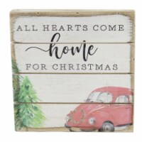 Christmas Hearts Come Home For Christmas Wood Holiday Family Vw Bug Pet1651
