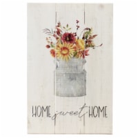Home Decor Home Sweet Home Wall Art Wood Farmhouse Floral Rustic Panel Rus1279