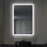 Blossom Beta 24  x 36  LED Mirror with Frosted Sides Silver Glass