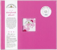 Doodlebug Storybook D-Ring Album 12 X12 -Bubble Gum