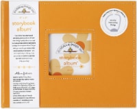 Doodlebug Storybook D-Ring Album 8 X8 -Tangerine