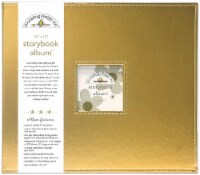 Doodlebug Storybook Metallic D-Ring Album 12 X12 -Gold Metallic