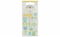 Doodlebug Sprinkles Adhesive Enamel Shapes-Play Time, Special Delivery