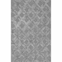 Nuloom Francene Diamond Trellis Shag Area Rug in Silver Perspective: Main