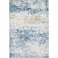 nuLOOM Wilde Abstract Distressed Area Rug in Blue Perspective: Main