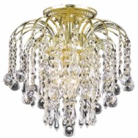 Elegant Lighting LD6802F12G 12 x 12 in. Addison Collection Gold Flush Mount
