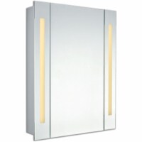 Elegant Decor Elixir 30  x 24  LED Medicine Cabinet in Silver Powder Coating