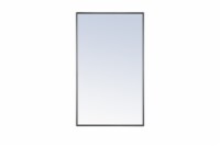 Elegant Decor Monet 40  x 24  Rectangle Metal Frame Mirror in Black