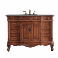 Elegant Decor VF38848TK 48 in. Oakland Single Bathroom Vanity Set - Teak