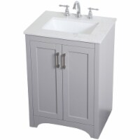 Elegant Decor VF17024GR 24 in. Single Bathroom Vanity in Grey - 24 x 34 x 19 in.