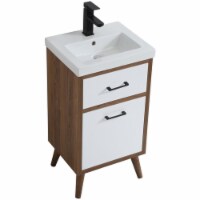 Elegant Decor VF41018WH 18 in. Bathroom Vanity in Matte White - 18.11 x 33.46 x 15.16 in.