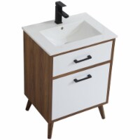 Elegant Decor VF41024WH 24 in. Bathroom Vanity in Matte White - 24 x 33.46 x 18.11 in.