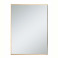 Elegant Decor Eternity 40  x 30  Contemporary Metal Frame Mirror in Brass