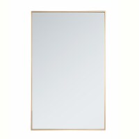 Elegant Decor Eternity 48  x 30  Contemporary Metal Frame Mirror in Brass