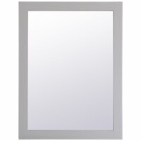 Elegant Decor Aqua 36  x 27  Wood Frame Bathroom Mirror in Gray