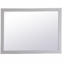 Elegant Decor Aqua 36  x 48  Wood Frame Bathroom Mirror in Gray