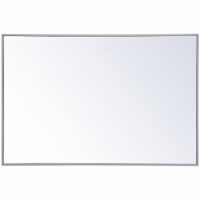 Elegant Decor Eternity 42  x 28  Mid Century Metal Frame Mirror in Gray