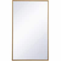 Metal mirror medicine cabinet 17 inch x 28 inch in Brass