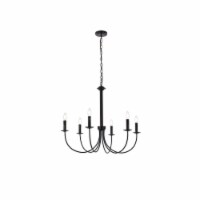 Brielle 6 lights pendant in black