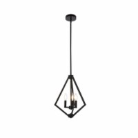 Irina 3 lights pendant in black