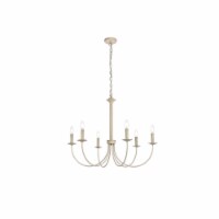 Brielle 6 lights pendant in weathered dove