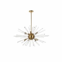 Sienna 36 Inch Crystal Rod Pendant In Gold