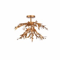 Living District LD810F23GL 23 in. Priscilla Flush Mount in Gold Leaf