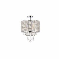 Living District LD712F14C 14 in. Elise Flush Mount in Chrome
