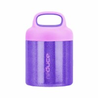Reduce Handled Glitter Food Jar - Purple Perspective: Main