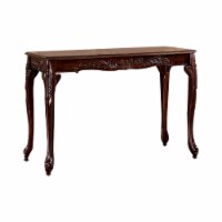 Benjara Cheshire 17  Traditional Style Wood Sofa Table in Cherry