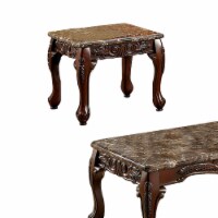 Benjara 24  Modern Wood Coffee Table and End Tables Set in Brown (Pack of 3)