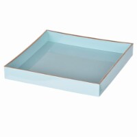 Benzara Square Mimosa Tray - Powder Blue