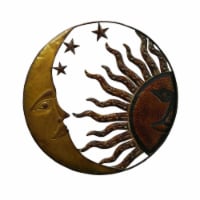 Benzara Celestial Metal Sun Star Moon Wall Decor