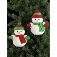 Bearington Bear New snowman Ornament Assortment, 5 size for Christmas tree decoration