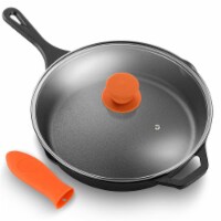 NutriChef NCCI12 Pre-Seasoned Cast Iron Pan (12-Inch)