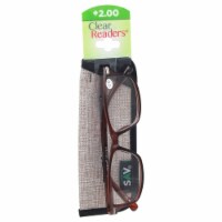 Clear Readers® +2.00 Plastic & Metal Reading Glasses