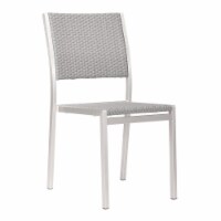 ZUO Metropolitan Armless Chair (Set of 2) Gray & Silver