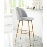 Cozy Bar Chair gray, gold