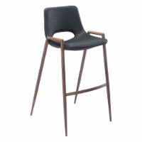 Desi Barstool black & walnut